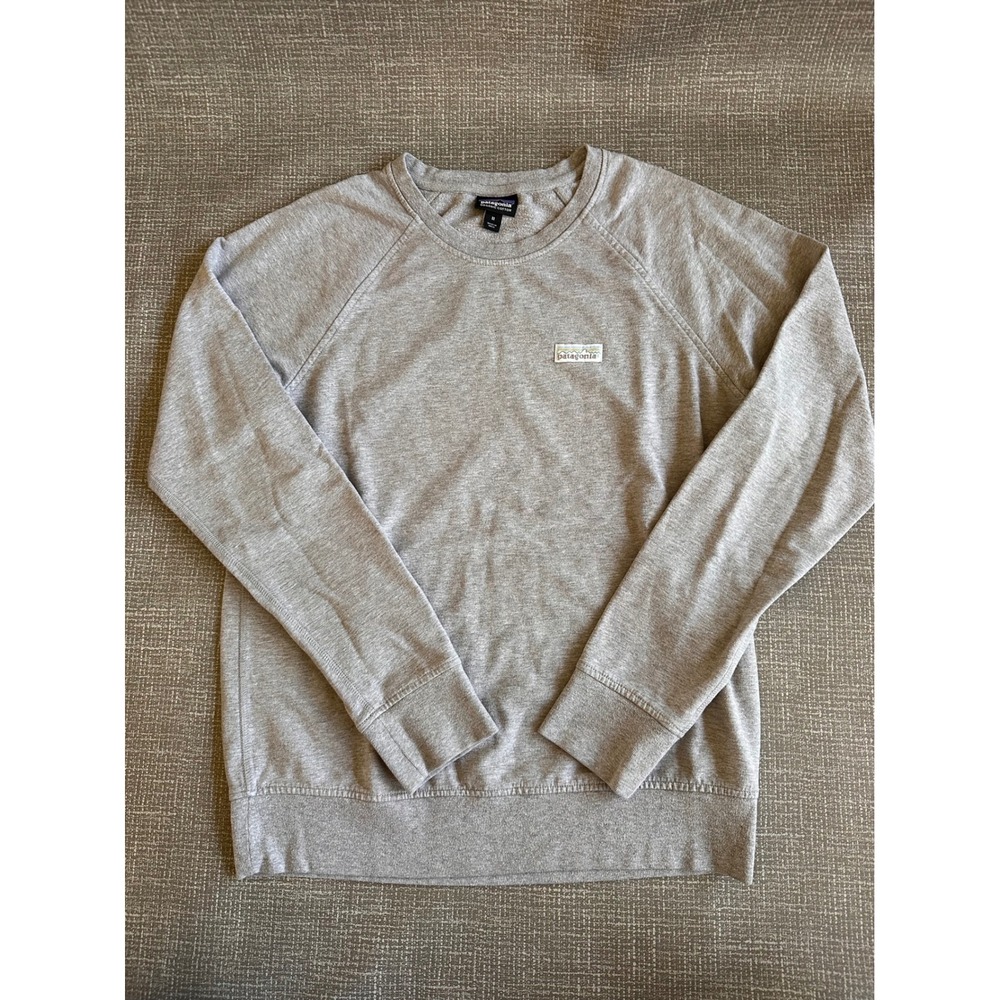 Patagonia Womens Organic Cotton Raglan Sweatshirt Heather Grey Size M